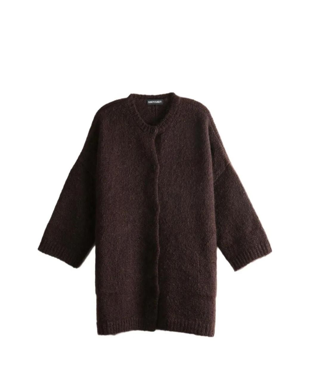 Casey Casey Brown Button-Up Oversized Cardigan