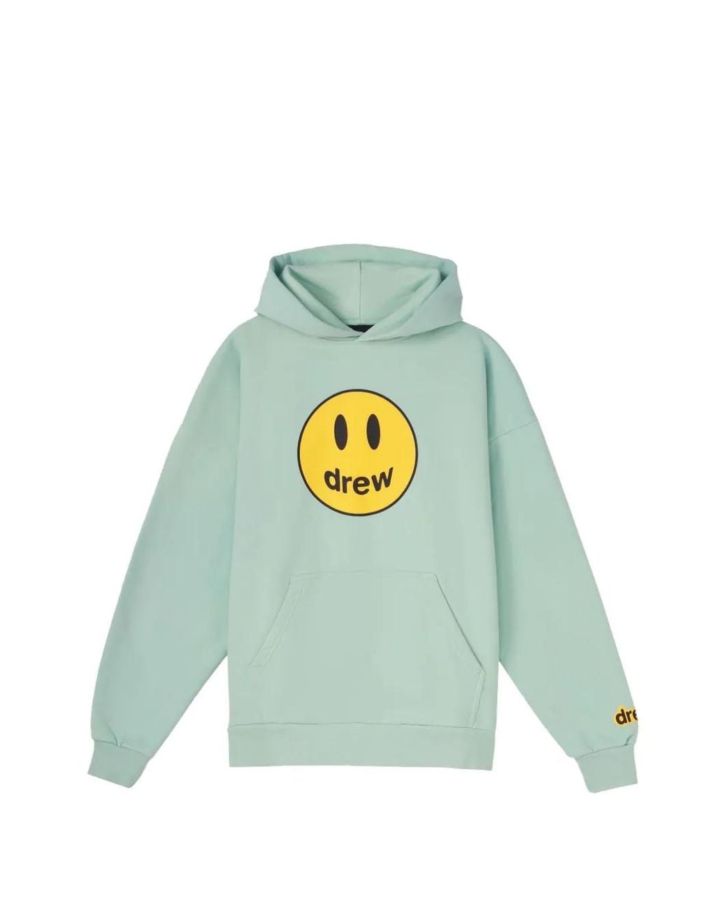 Drew Blue Mascot Logo-Print Hoodie for men