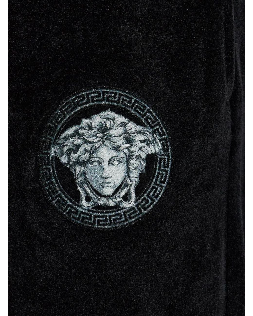 Versace Black Medusa-Embroidered Track Pants for men