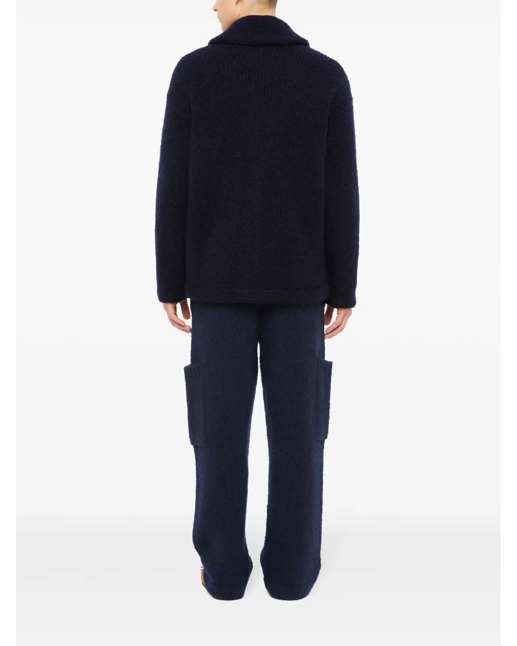 Alanui Blue Finest Ribbed Cardigan for men