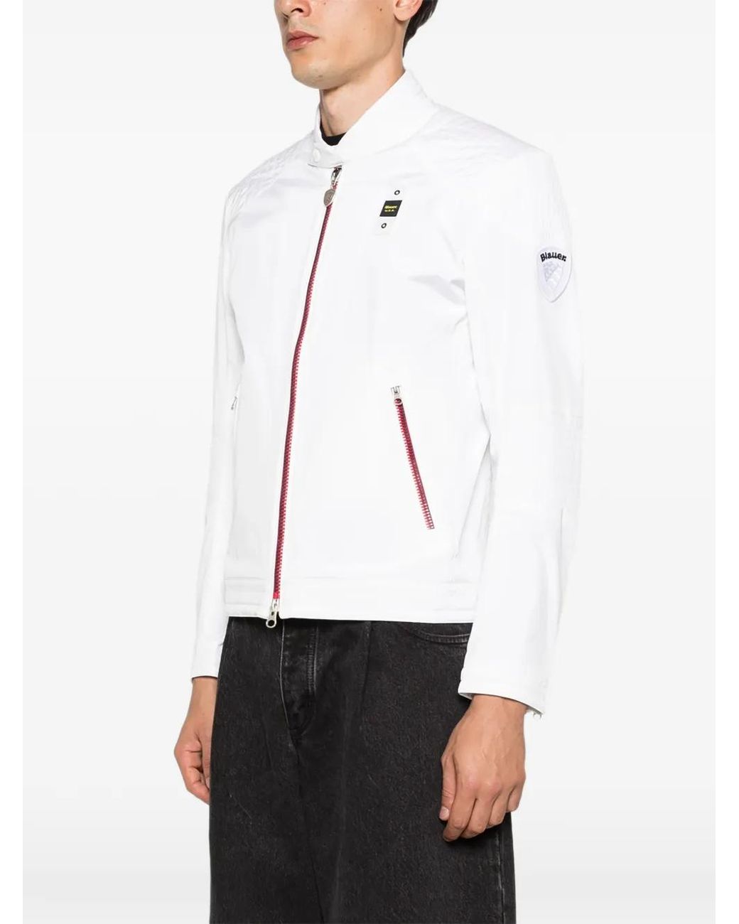 Blauer White Thayer Zip Jacket for men