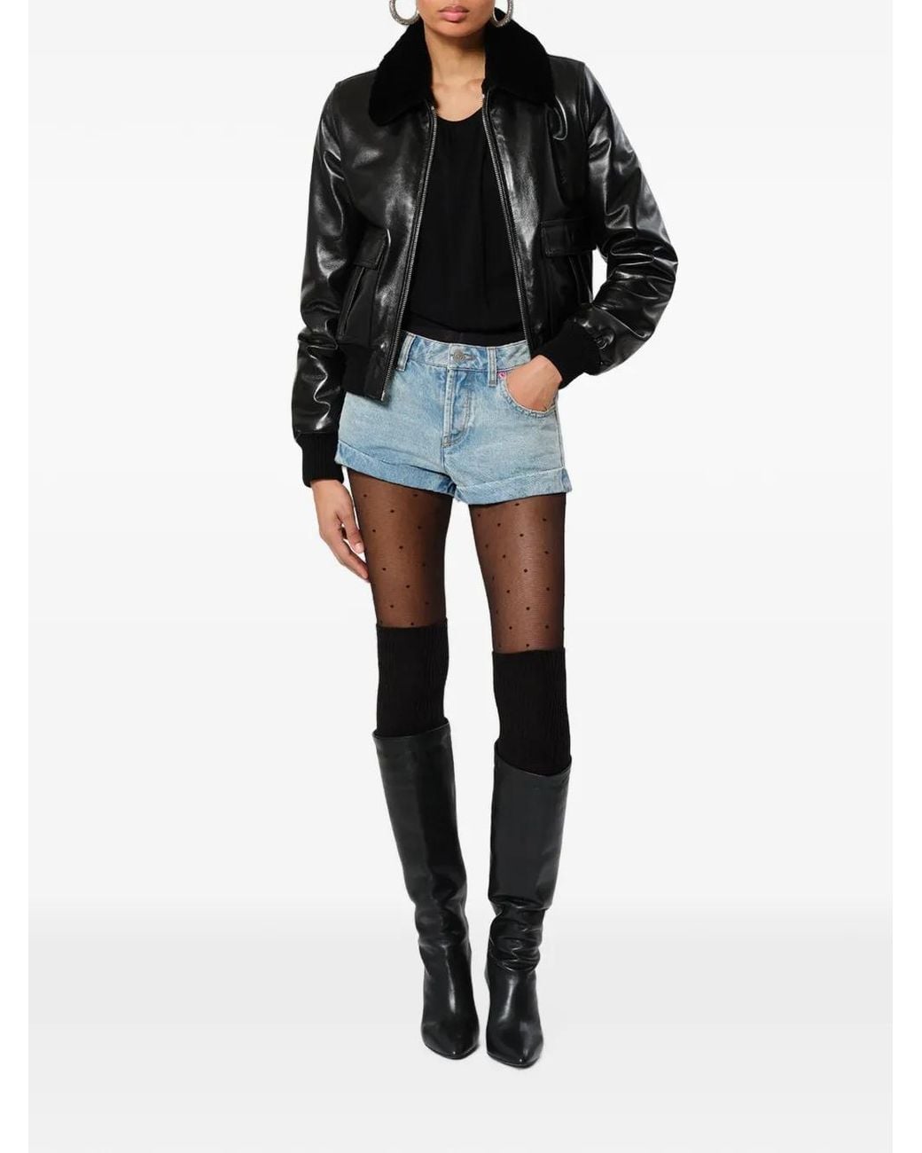 Isabel Marant Black Diloa Denim Shorts