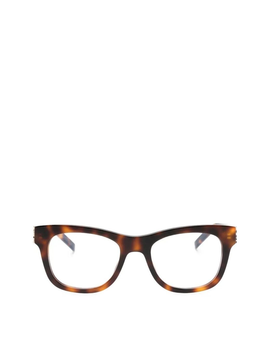 Saint Laurent Black Brille Mit Eckigem Logo