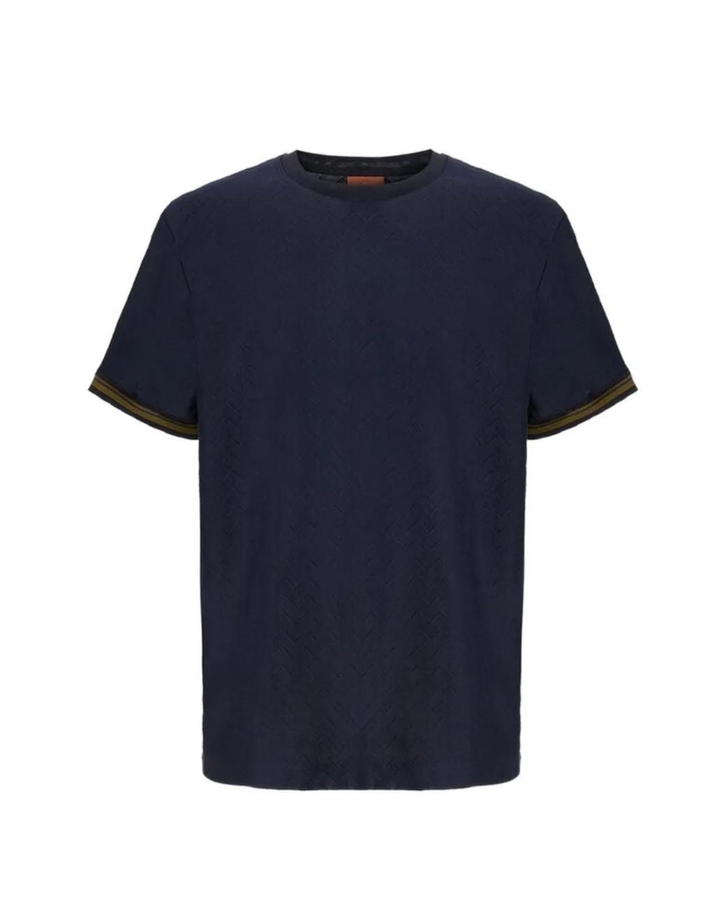 Missoni Blue Zigzag-Design T-Shirt for men