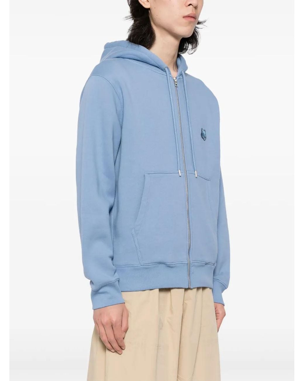 Maison Kitsuné Blue Bold Fox Cotton Jacket for men