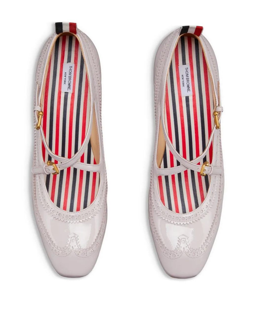 Thom Browne Pink Soft Patent Leather Thom John Block Heel Pumps 40Mm