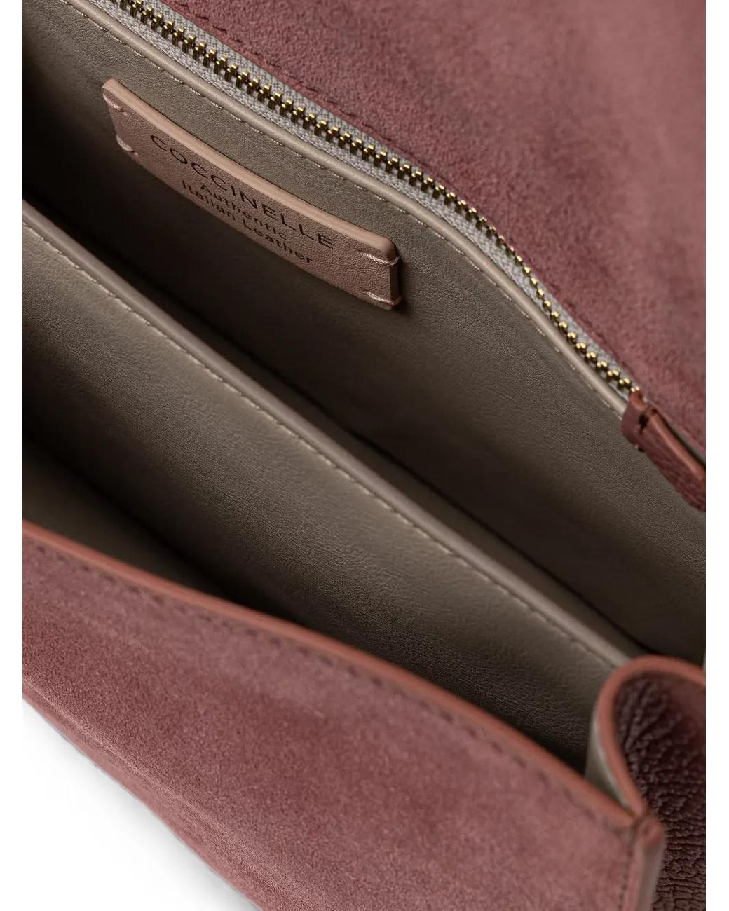 Coccinelle Purple Suede Leather Shoulder Bag