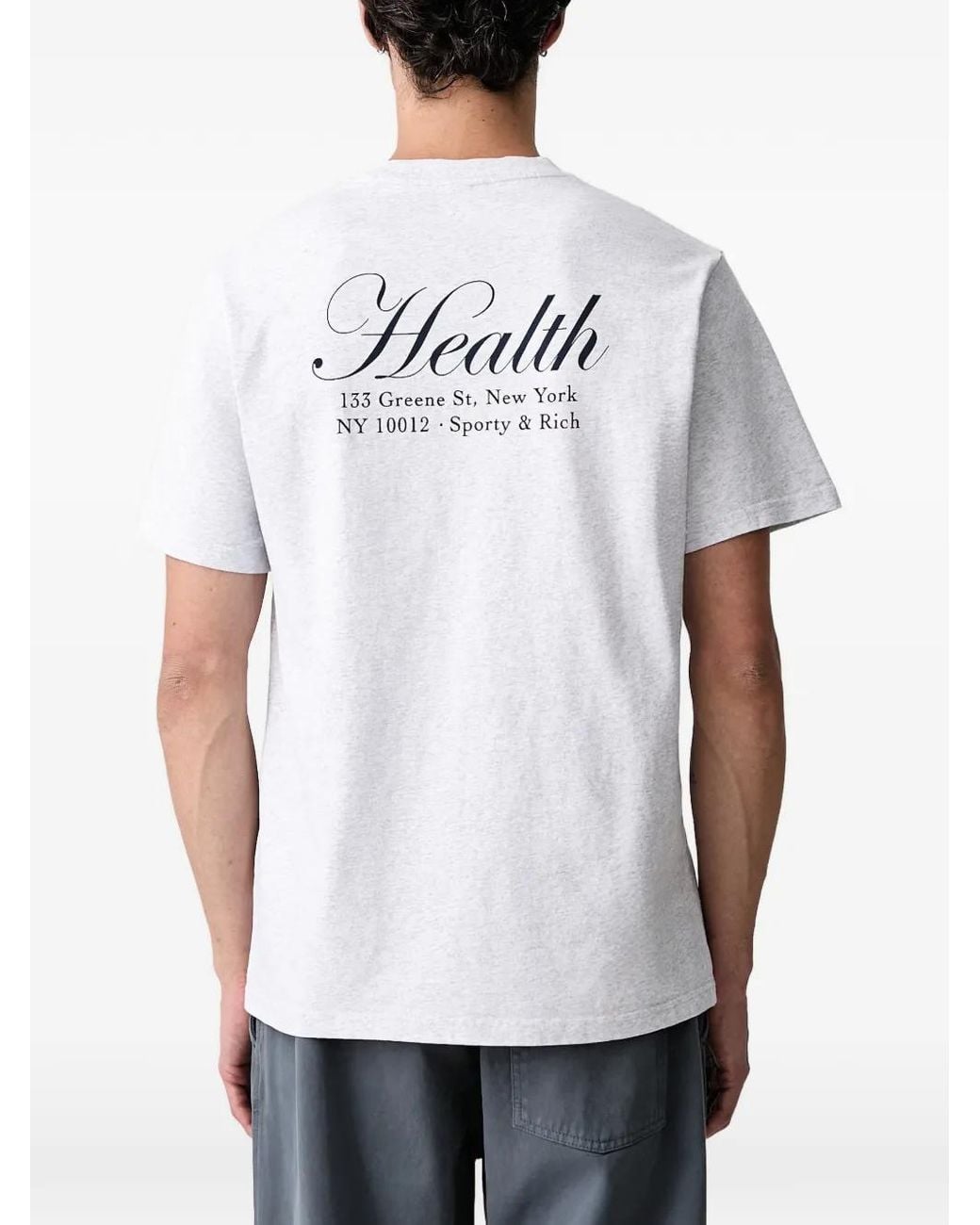 Sporty & Rich White Health Logo-Print T-Shirt