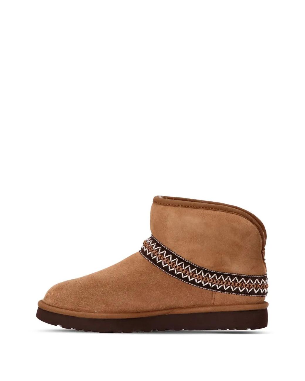 Ugg Brown "Classic Mini Crescent" Ankle Boots