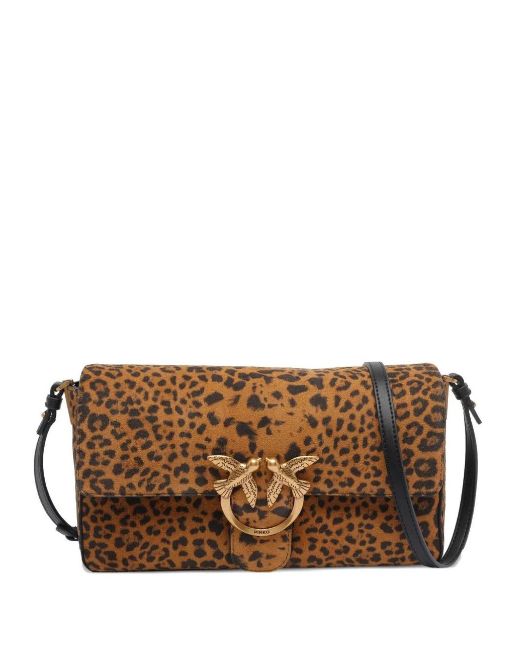 Pinko Brown Leopard-Print Tote Bag