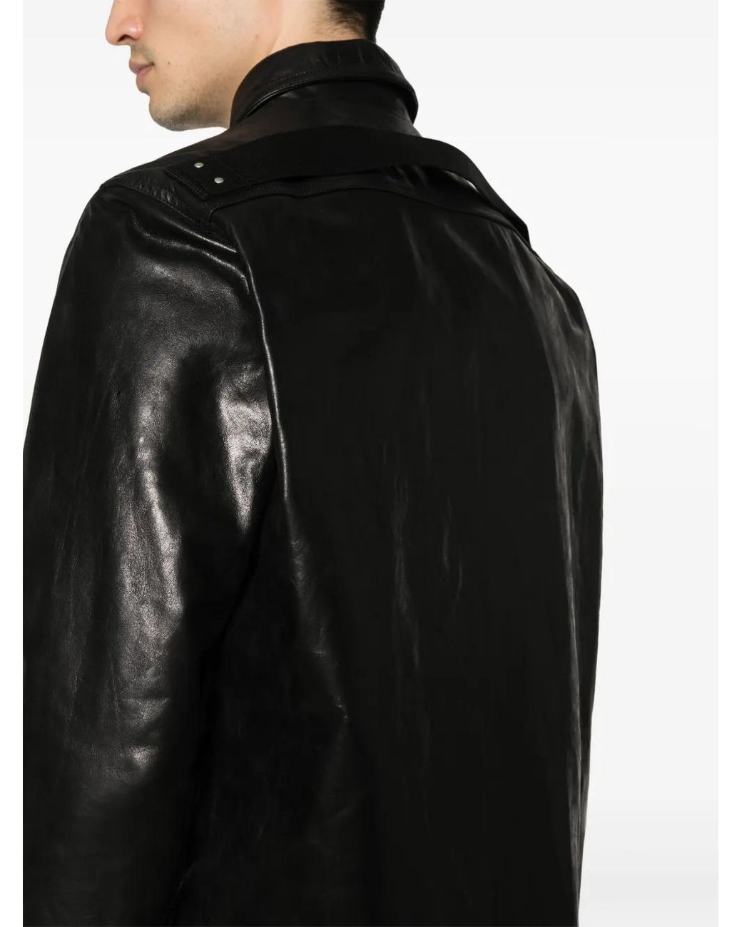 Rick Owens Leren Jack in het Black voor heren
