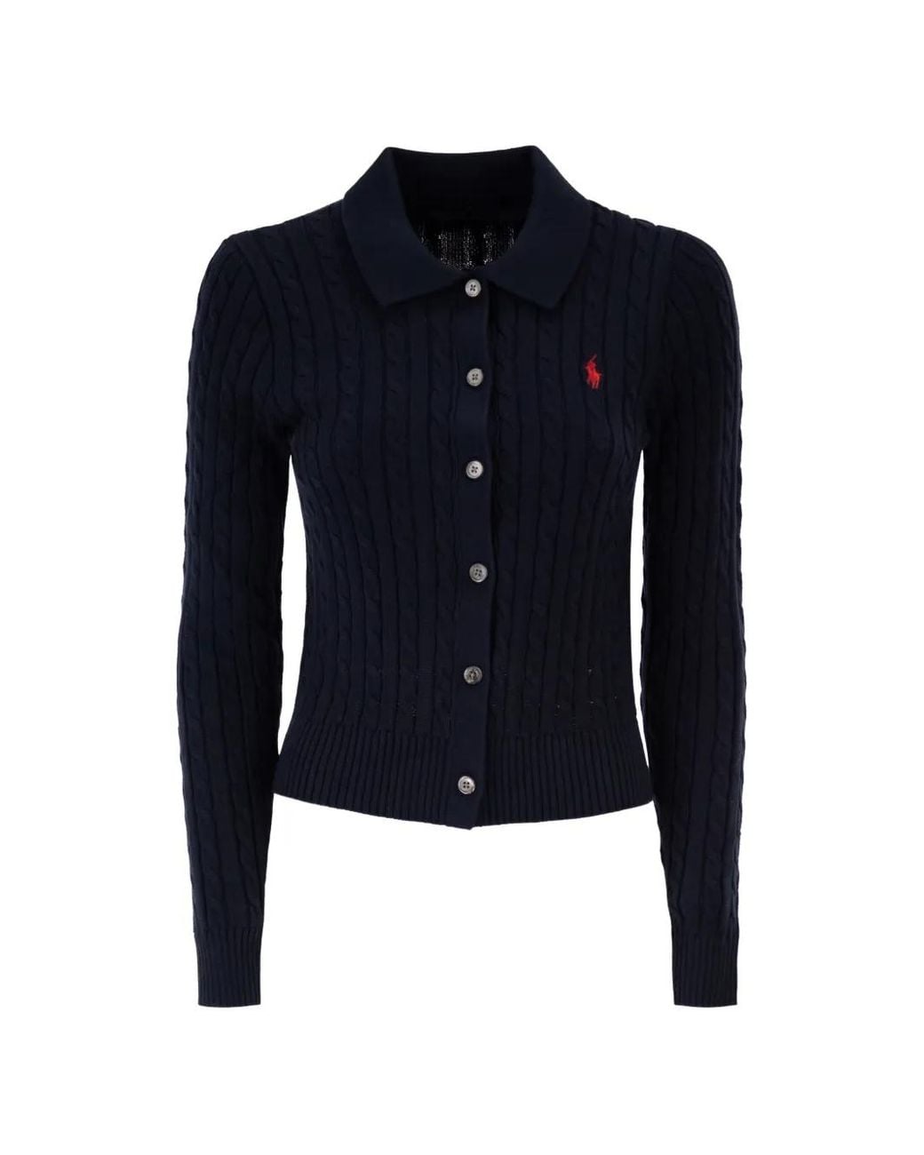 Polo Ralph Lauren Blue Cardigan À Fermeture Zippée