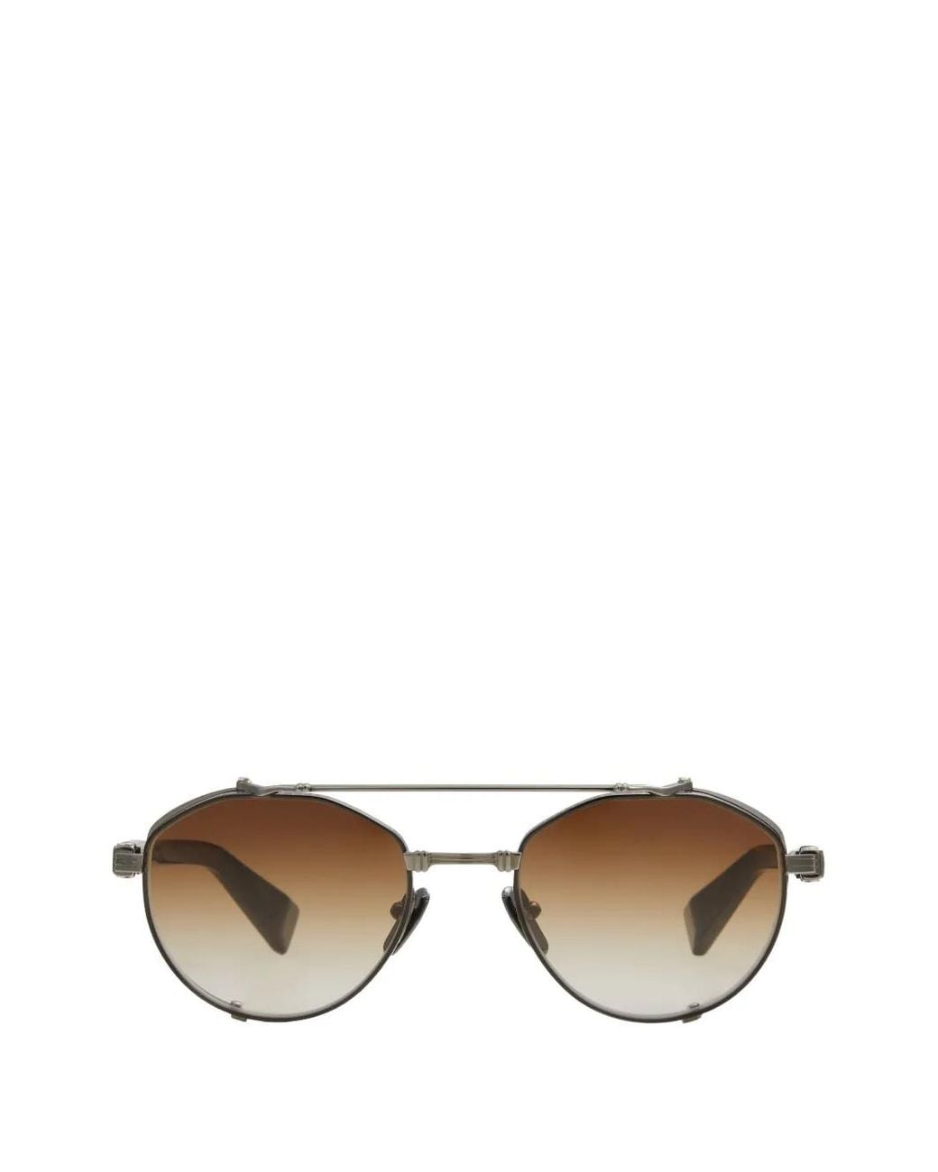 Balmain Metallic Brigade Iv Geometric-Frame Sunglasses
