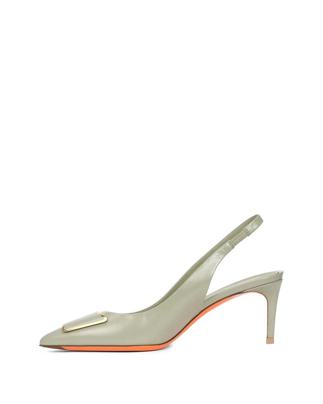 Santoni Metallic Detail Slingback Pumps