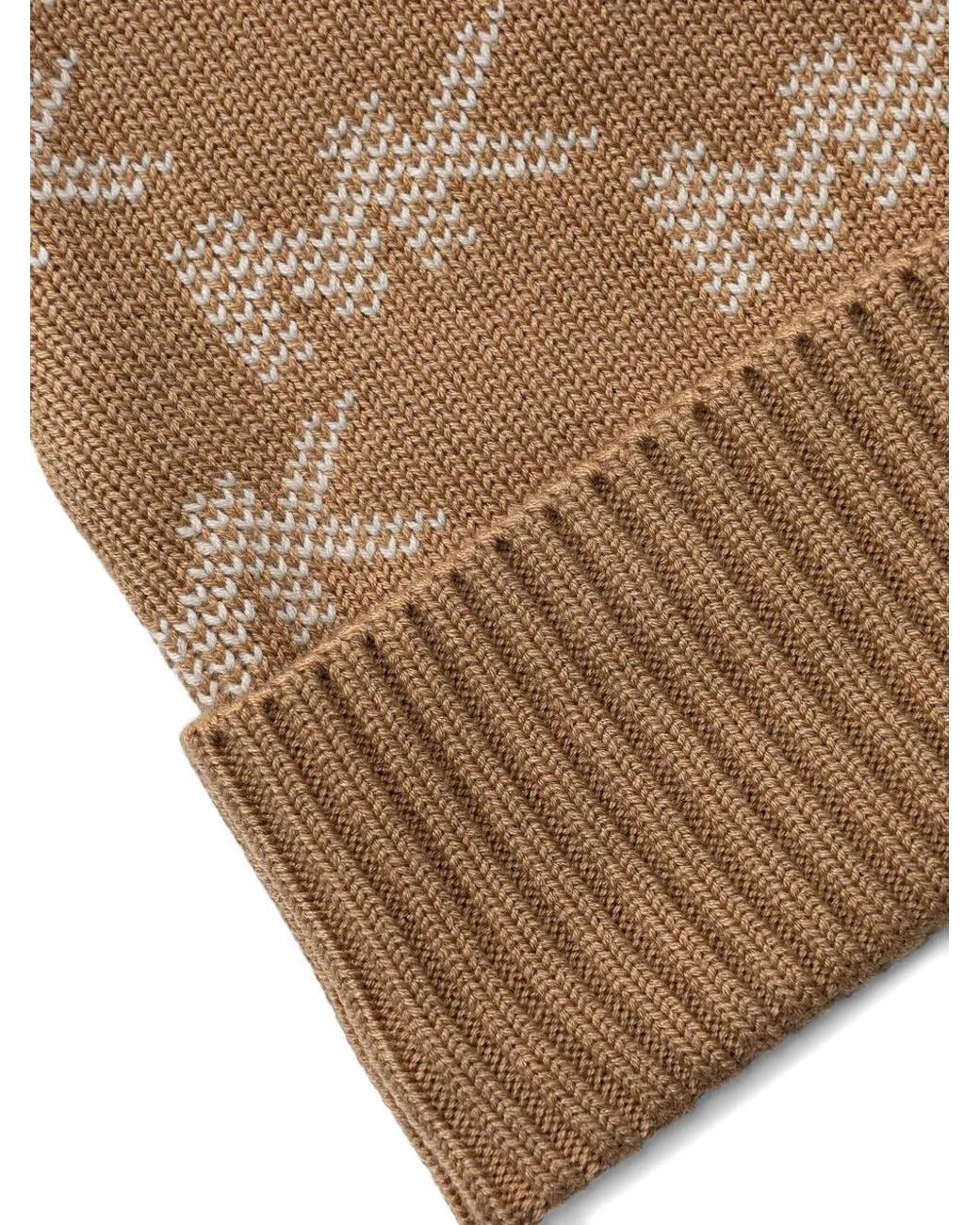 MICHAEL Michael Kors Natural Logo-Knit Scarf And Beanie Hat Set
