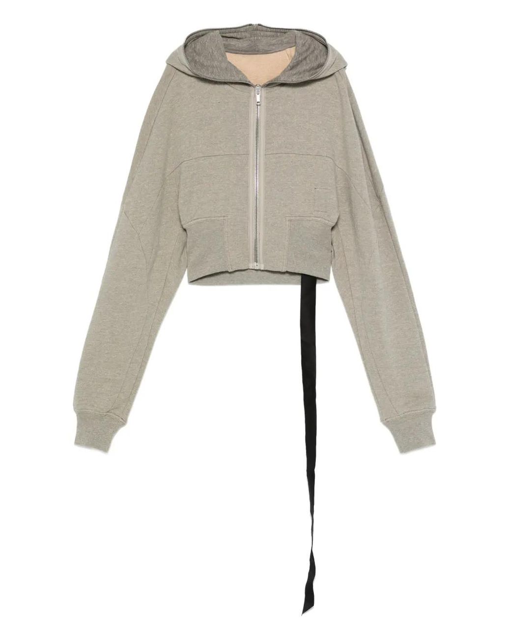Rick Owens White Zip-Fastening Hoodie