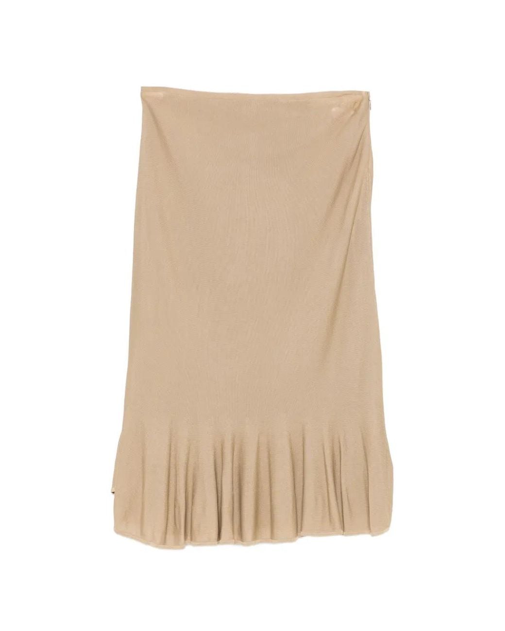 Totême Natural Fluted Knit Skirt