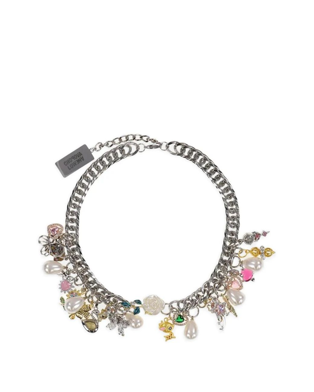 Chopova Lowena Metallic Knuckles Multi-Charm Necklace