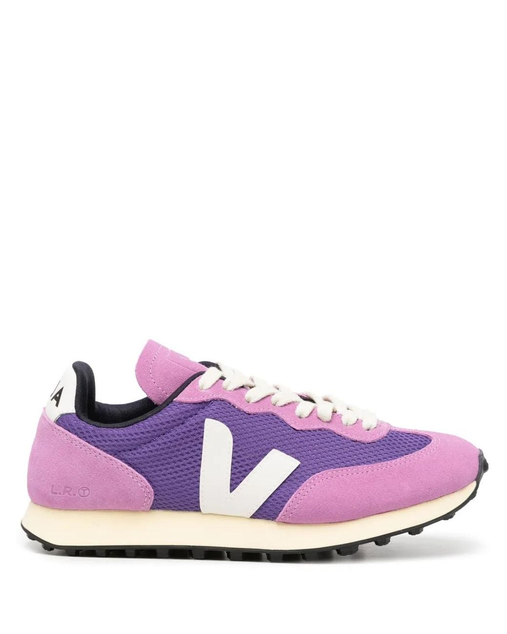 Veja Purple Rio Branco Leather Sneakers for men
