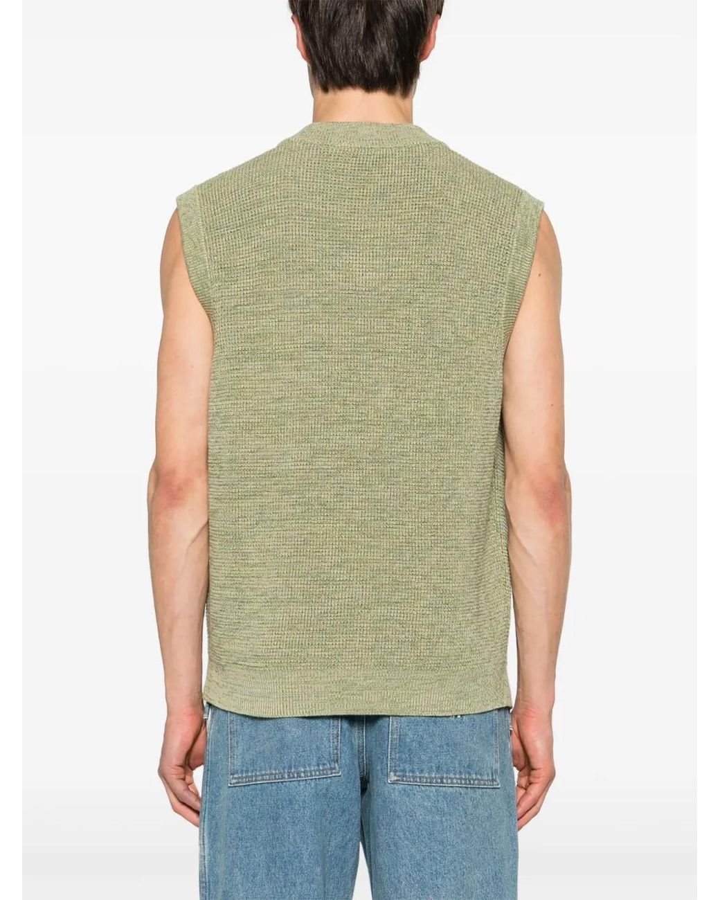 Maison Kitsuné Green Maison Kitsune Handwriting Oversize Vest for men