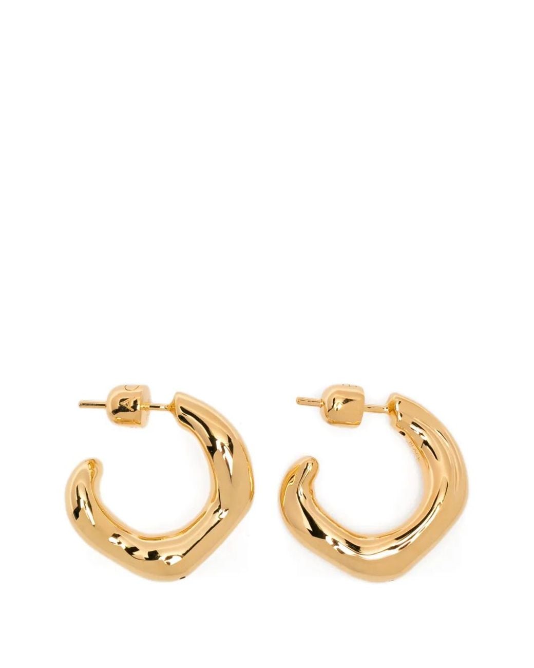 Maria Black Metallic Anil Wavy Hoop-Design Earrings