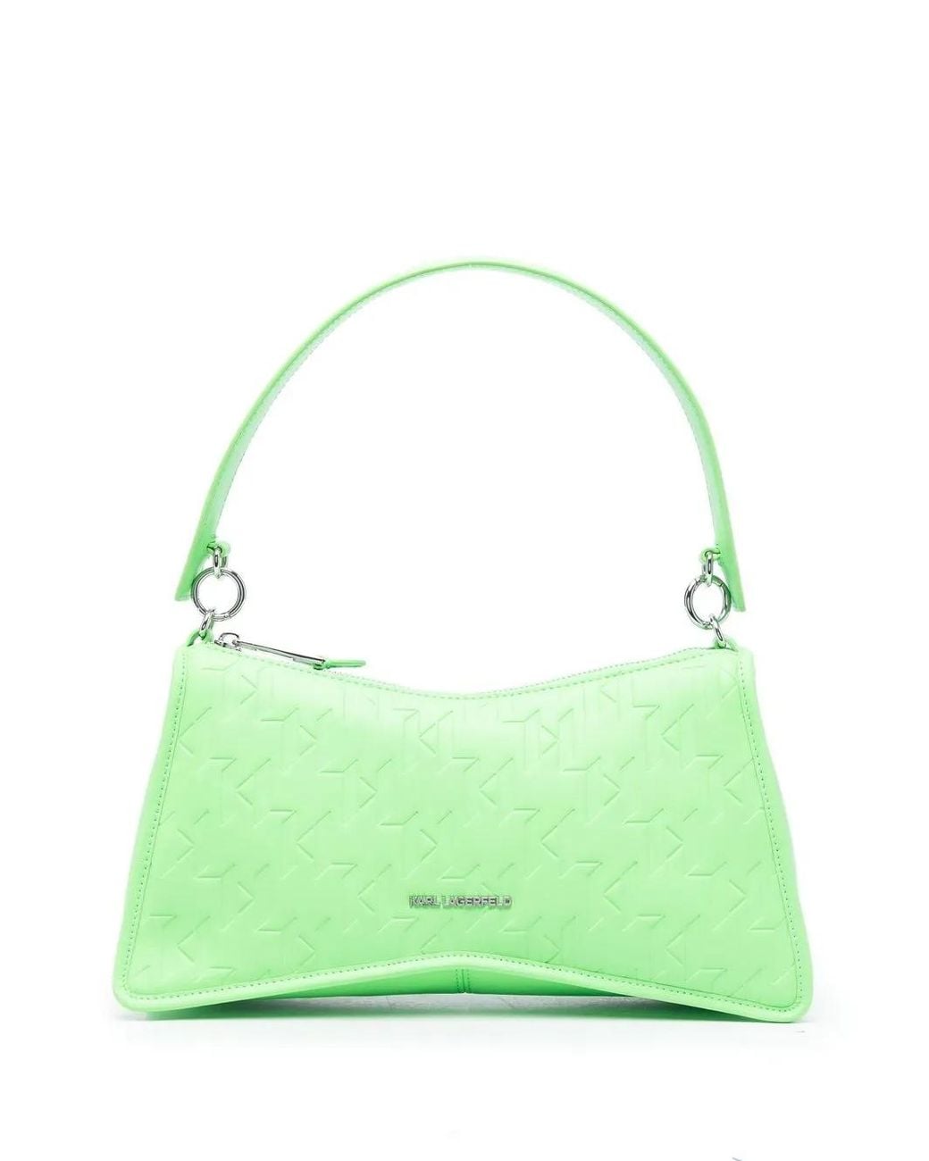 Karl Lagerfeld Green K/seven Monogram-debossed Shoulder Bag