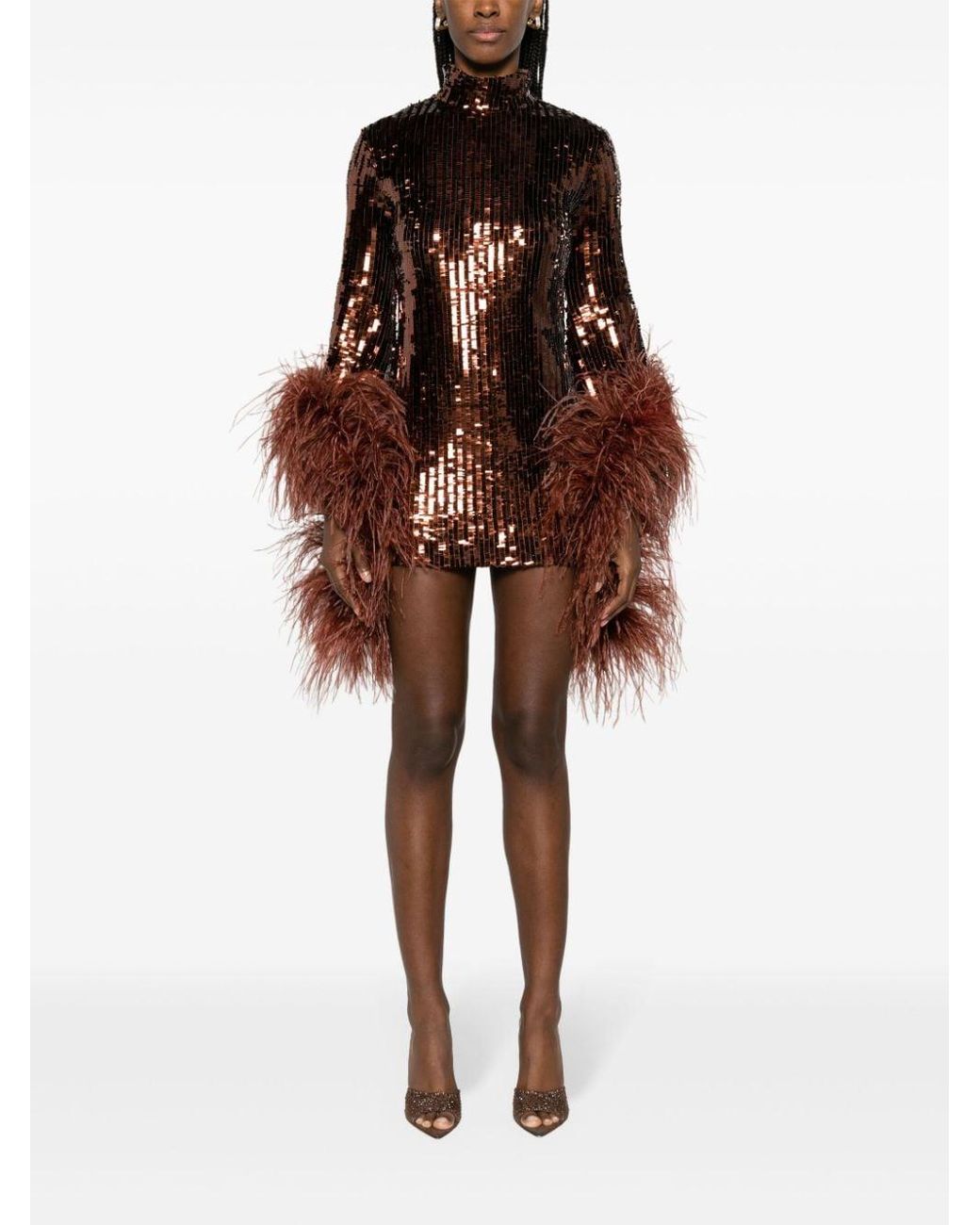 Taller Marmo Del Rio Disco Mini Dress in Brown | Lyst