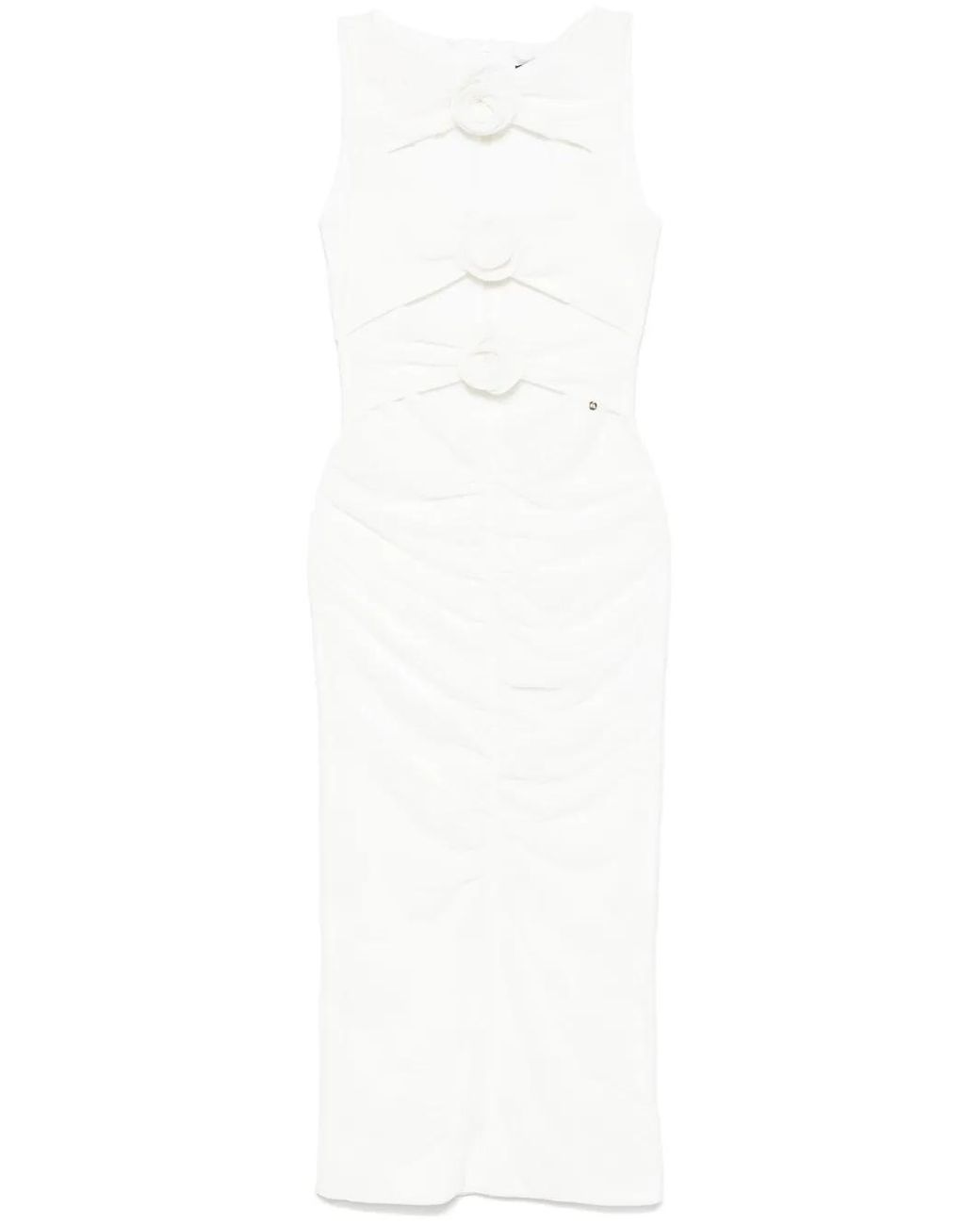Nissa Jurk Met Bloemenpatch in het White