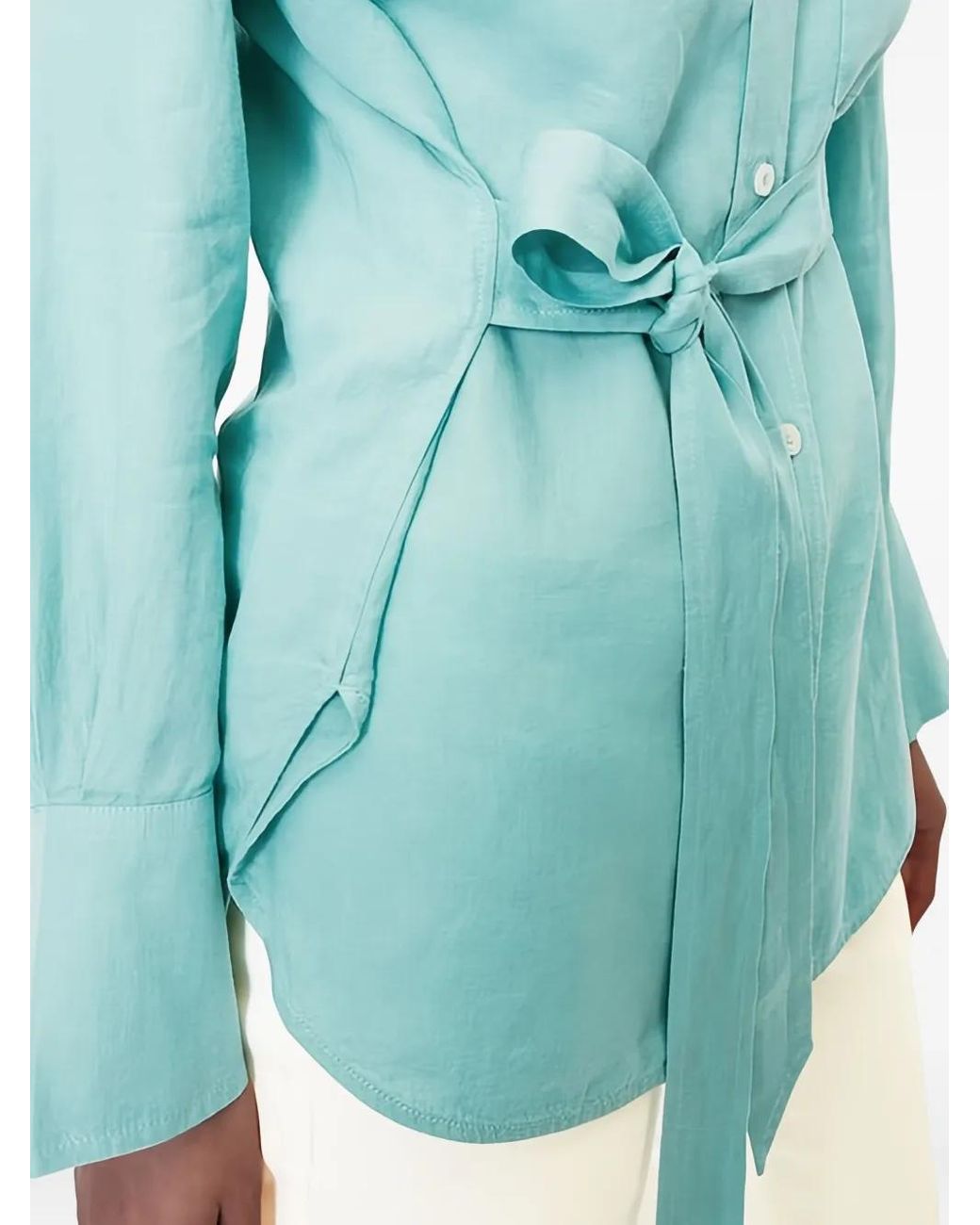 Marc O' Polo Blue Belted Button-Up Shirt