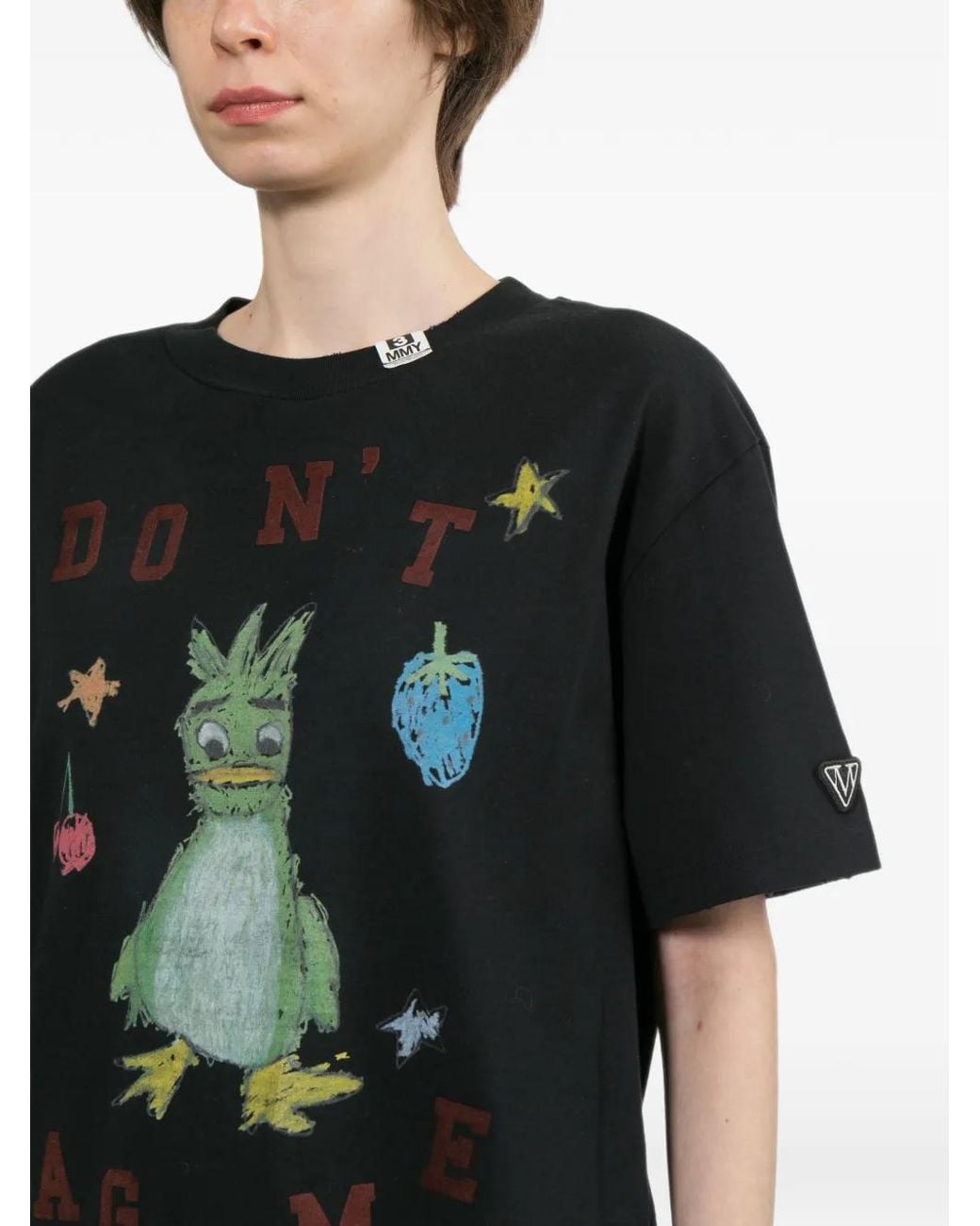Maison Mihara Yasuhiro Black Leon Doodle Printed T-Shirt