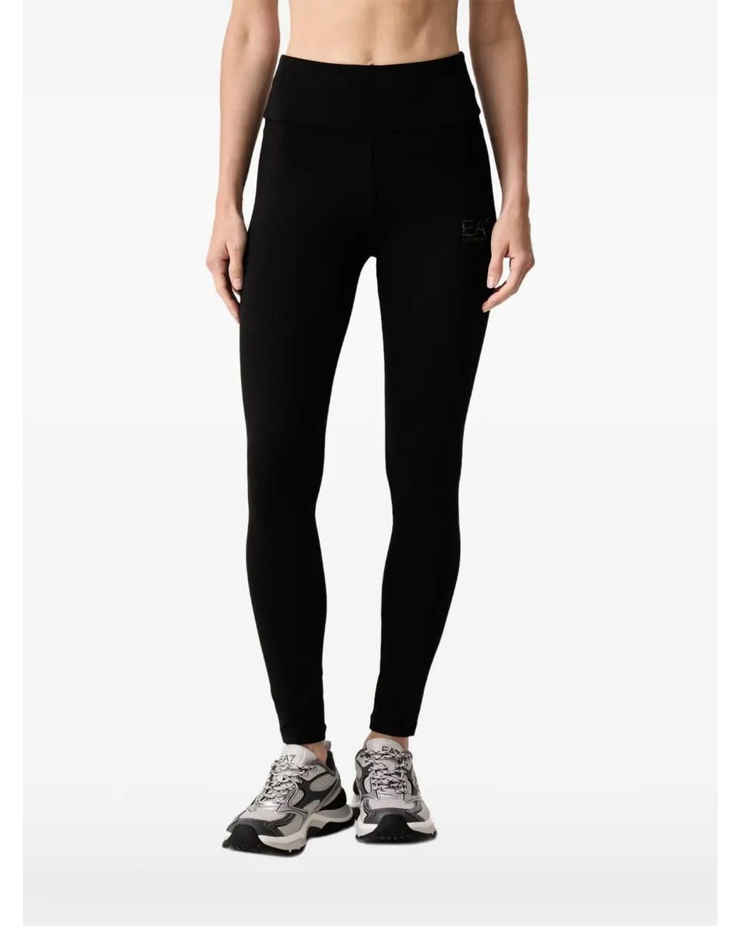 Legging À Logo Imprimé EA7 en coloris Black