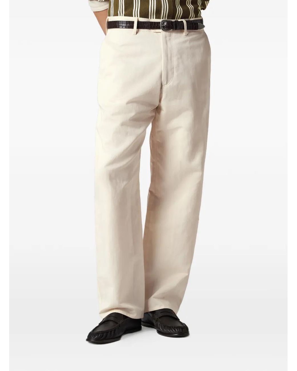 Paul Smith White Logo-Patch Trousers for men