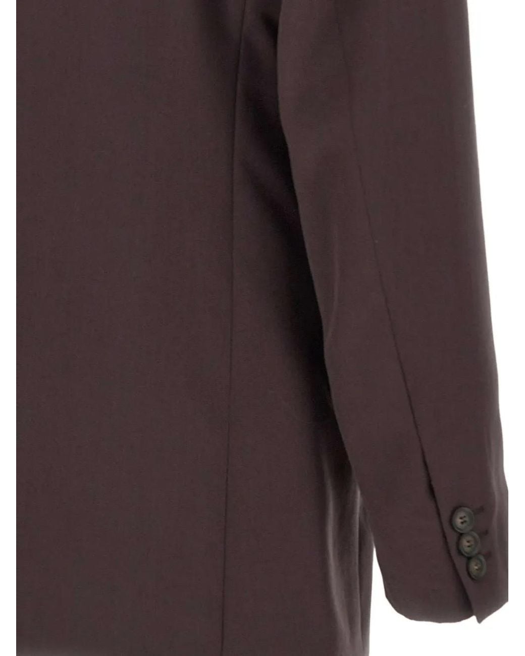 Boss Brown Single-Breasted Twill Blazer for men