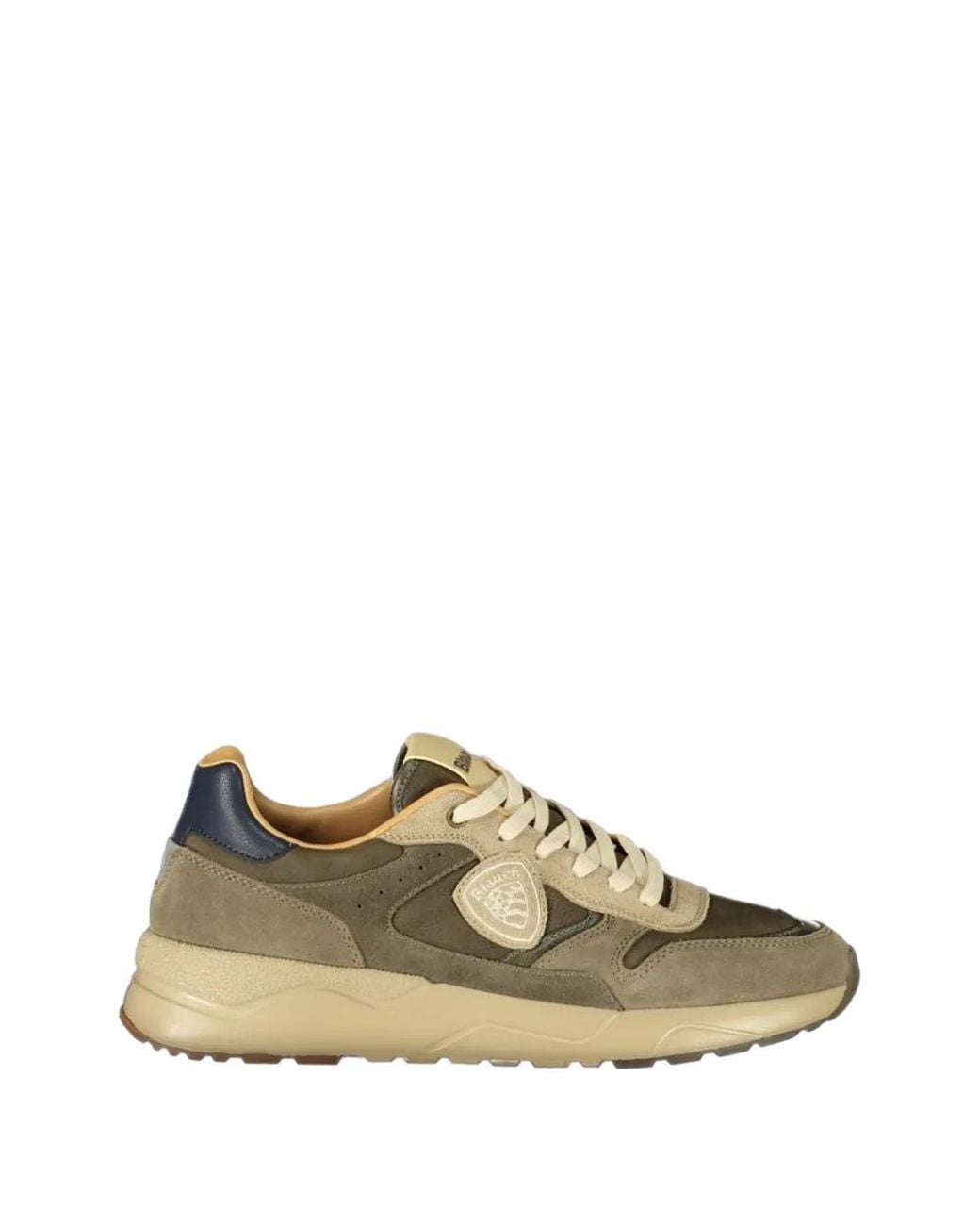 Blauer Green Logo-Patch Panelled Sneakers for men