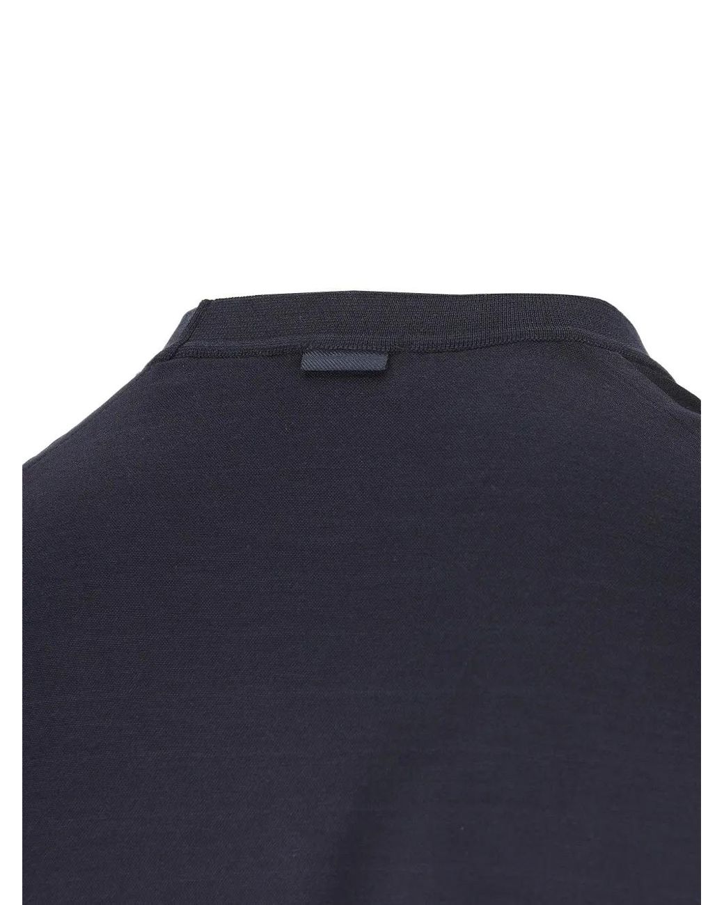Zegna Blue Short-Sleeve T-Shirt for men