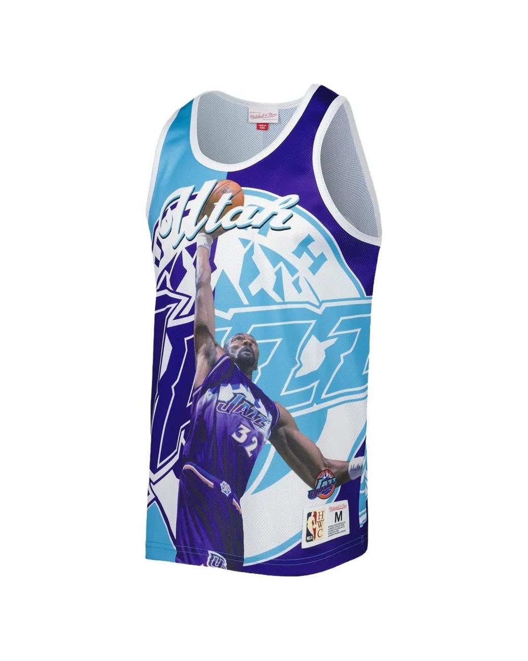 Mitchell & Ness Blue X Nba Utah Jazz Sublimated Player Karl Malone Tank Top for men