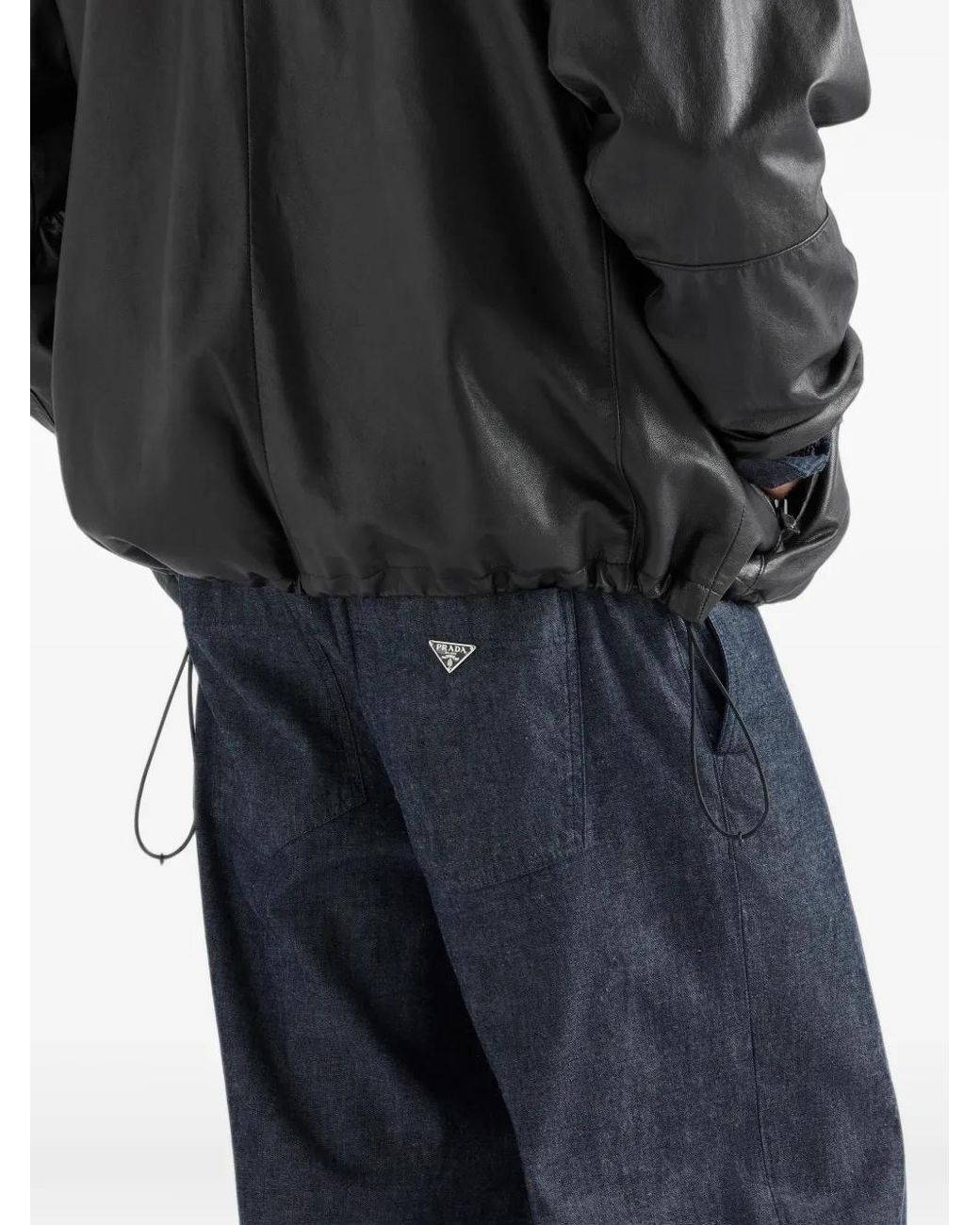 Prada Blue Chambray Pants for men