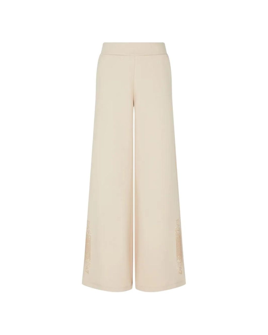 EA7 White Logo Trousers