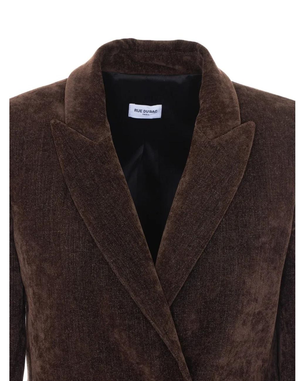 RUE DU BAC Brown Double-Breasted Blazer