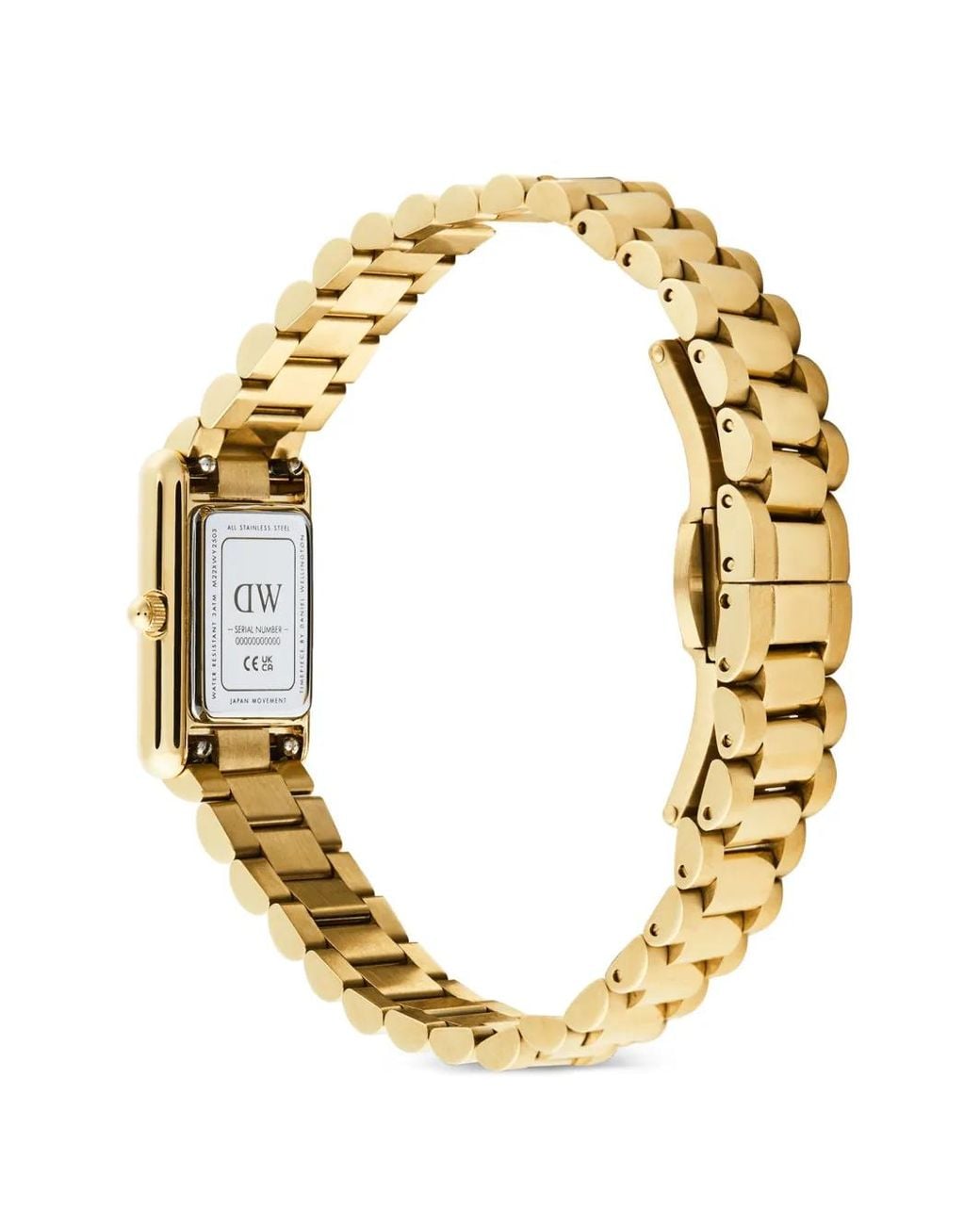 Daniel Wellington Metallic Montre Bound Mini 3 Link Rectangular 25.9 Mm
