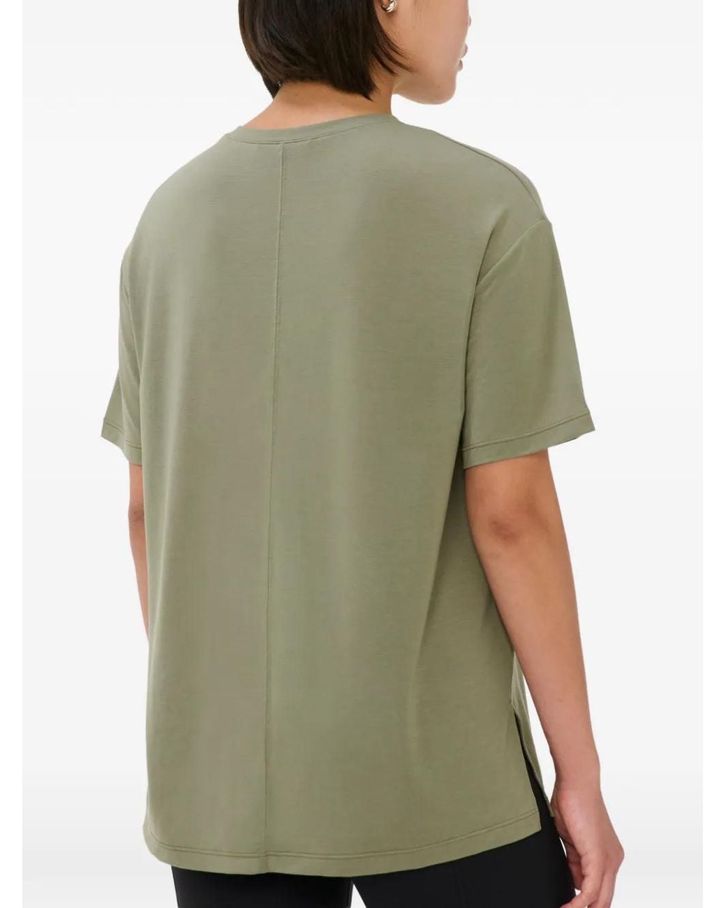 Sweaty Betty Green Soft Flow Studio Side-Slit T-Shirt
