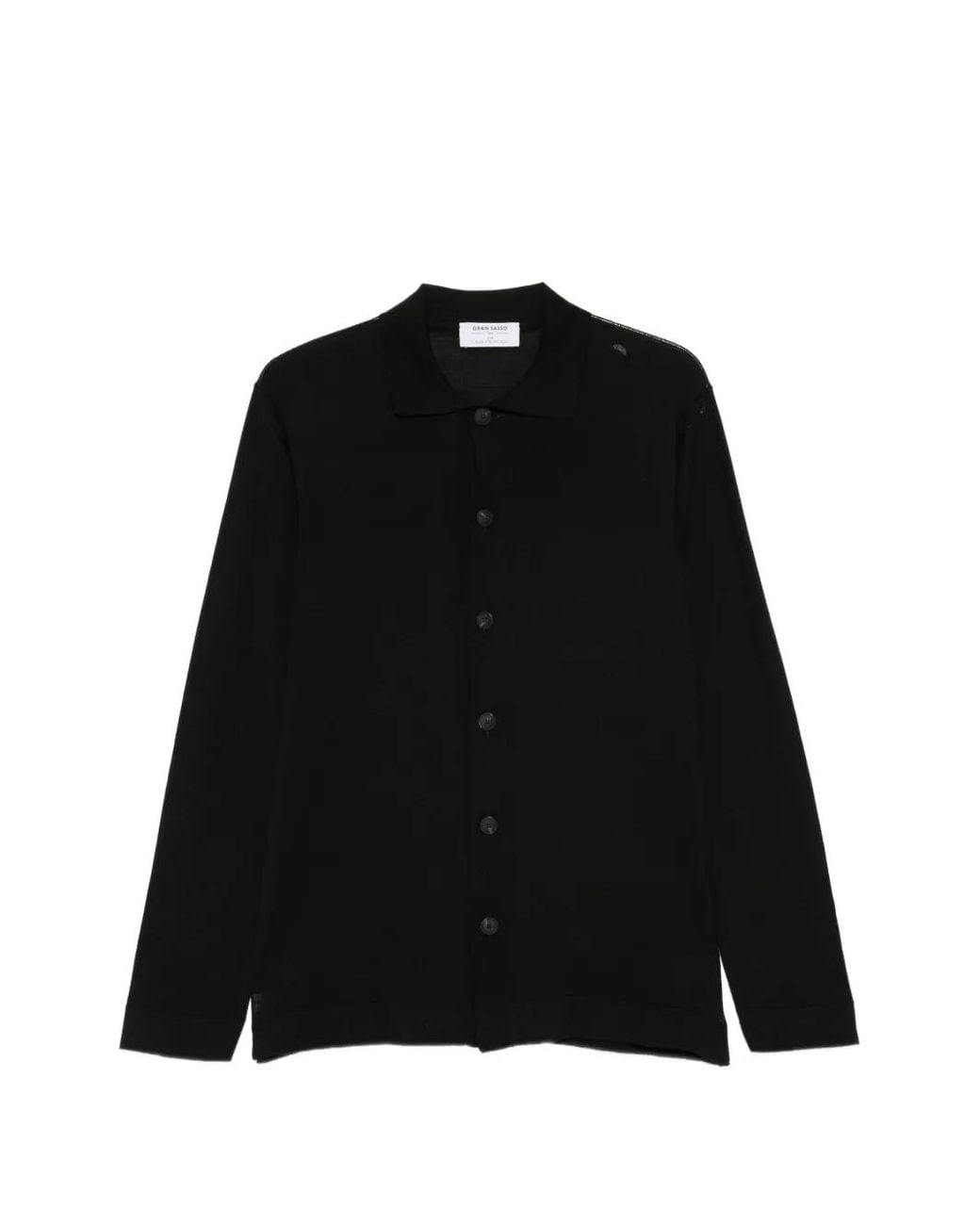 Gran Sasso Black Button-Up Wool Cardigan for men