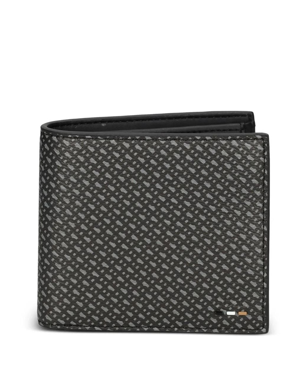 Boss Black Patterned Wallet for men