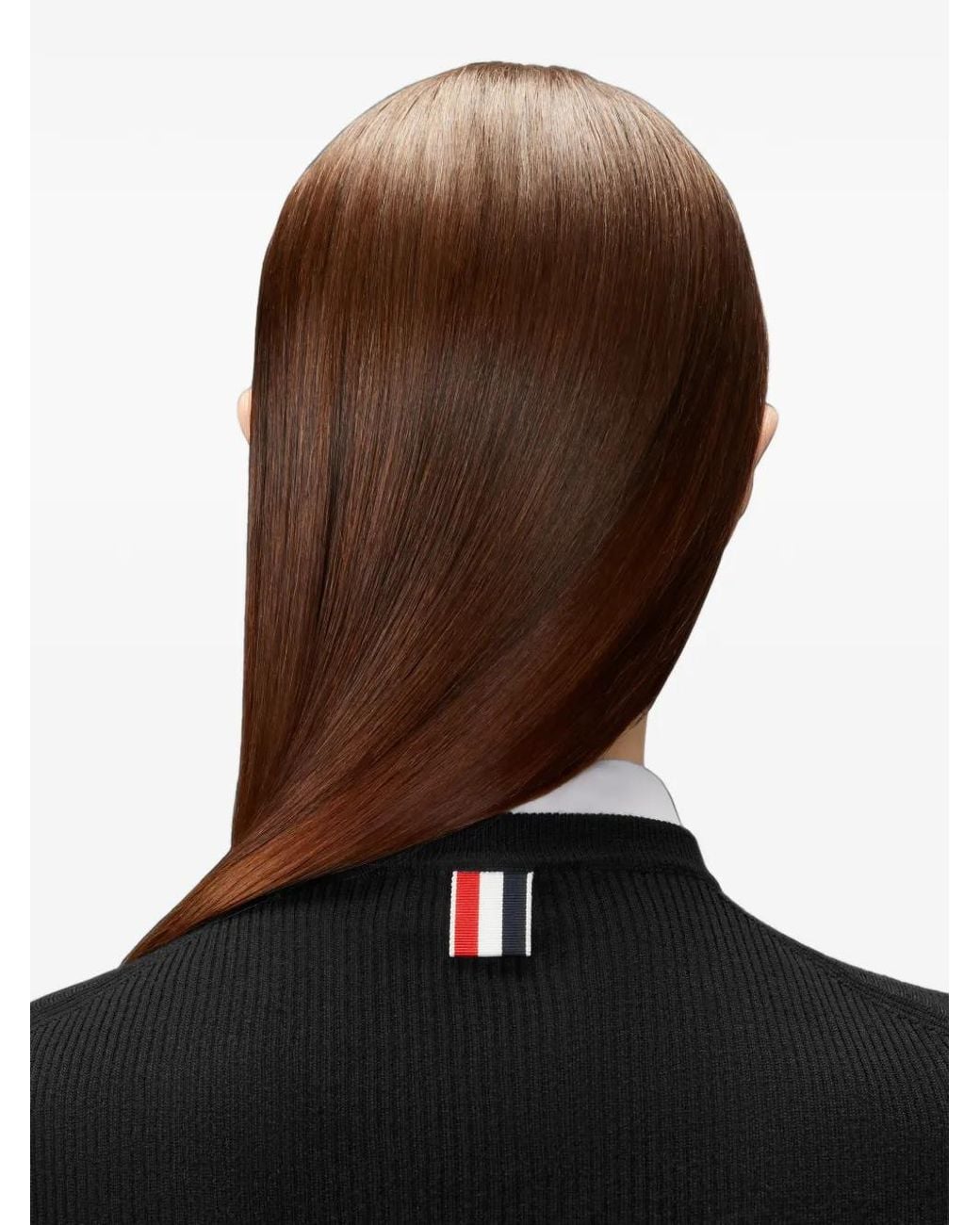Thom Browne Black Merino Wool Rwb Stripe Shell Top