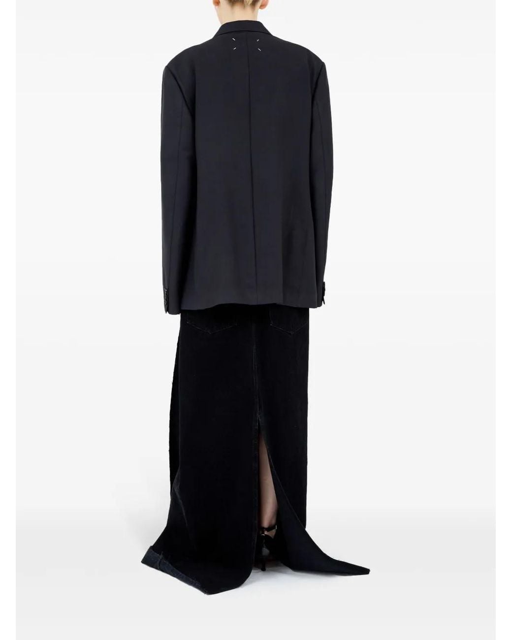 Maison Margiela Black Tailored Mohair-Wool Blend Blazer