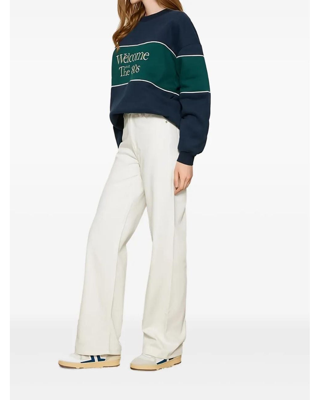 Hey Joanie White Logo-Patch Jeans