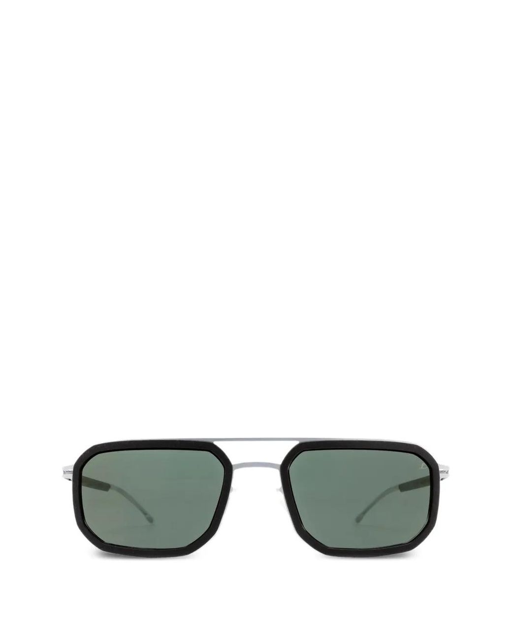 Mykita Green Lunettes De Soleil Rectangulaires À Double Pont