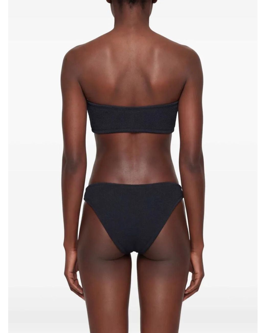 Hunza G Black Jean Textured Bikini