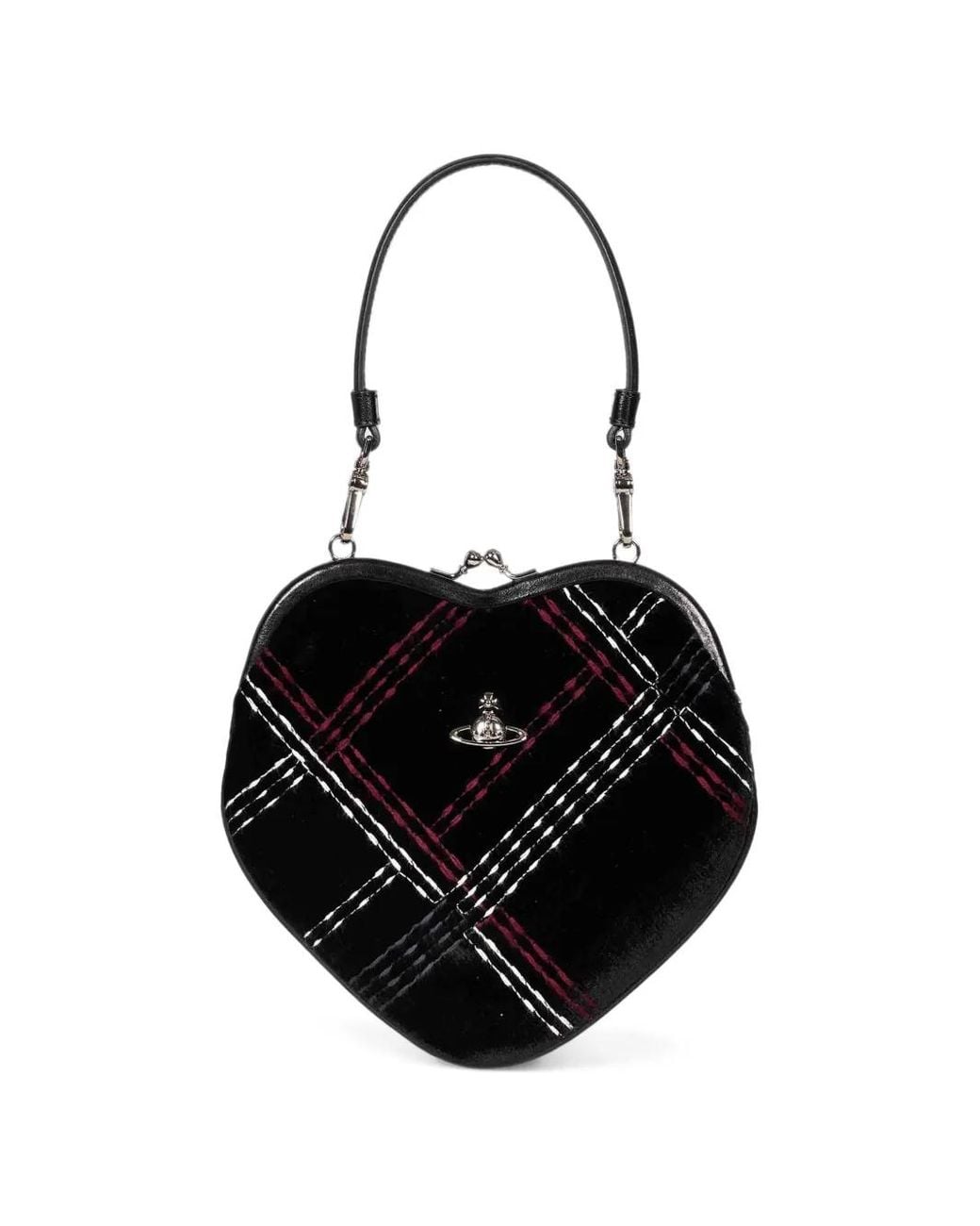 Vivienne Westwood Black Belle Heart Frame Purse Tote Bag