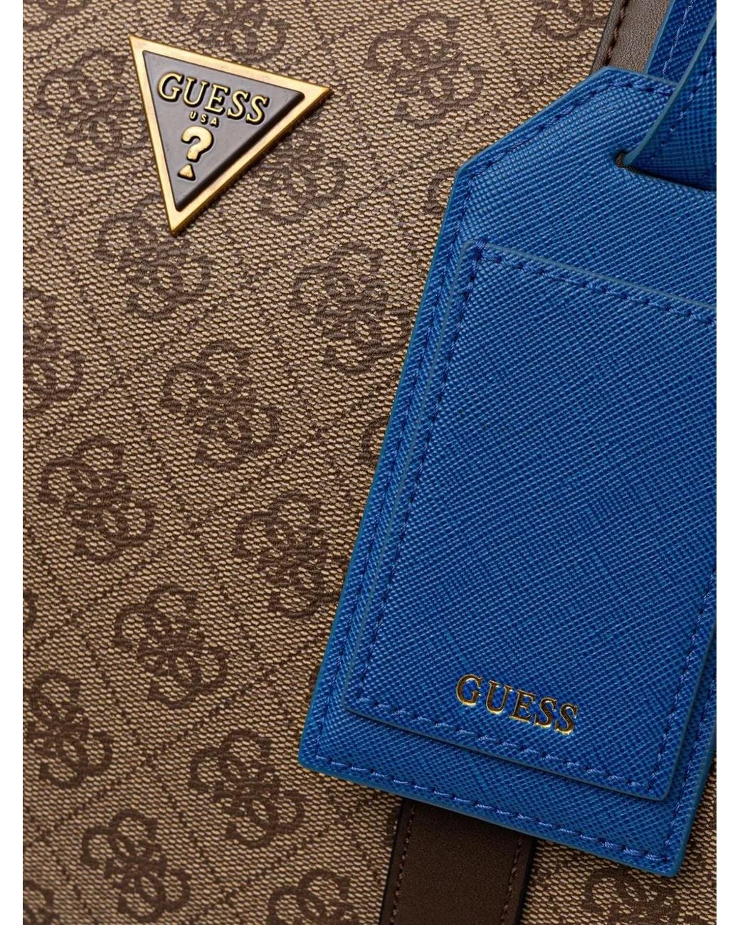 Guess Brown Pisa 4G Logo Weekender Bag for men